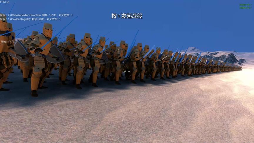 战争史诗模拟器：5000黄金兵打1万5千人古代士兵加投石车 大规模
