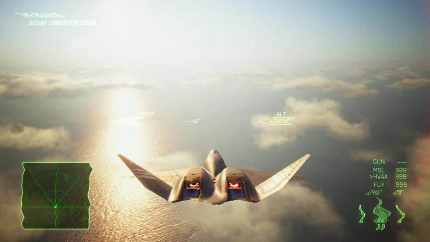 皇牌空战7 YF23战斗机和SU30战斗机空中缠斗 远程空空导弹