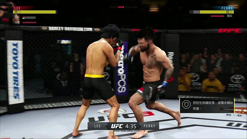 UFC 拳击比赛 李小龙 采用极速进攻 遇到强大的对手 最后翻盘胜利