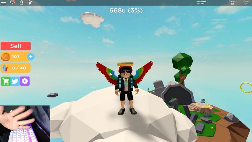 Roblox翅膀模拟器：我变成天使啦！大家看我的翅膀好看吗？